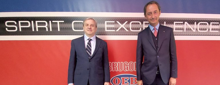 Il Presidente della Sede di Monza e Brianza, Giovanni Caimi, in visita alla Brugola OEB di Lissone